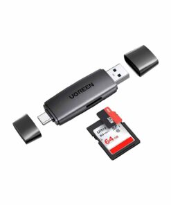 HUB UGREEN CM304 USB 3.0 2 IN CARD READER USB 3.0 P/N 80191 BLACK