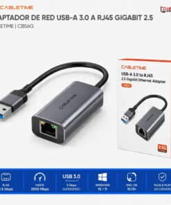 PARLANTE CYBERTEL SPECTRUM CBX S303 2.0 RGB, USB BLACK