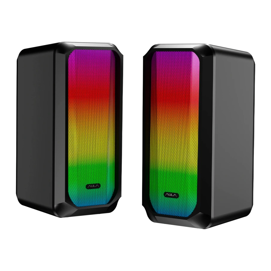PARLANTE AULA N600 ALAMBRICO 3.5MM USB 2.0 RGB BLACK