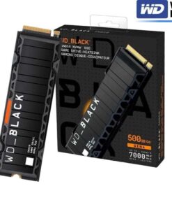 UNID. ESTADO SOLIDO SSD WESTERN DIGITAL 500GB SN850 BLACK CON DISIPADOR, NVME PCIE 4.0 7000MB/S