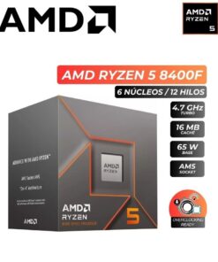 PROCESADOR AMD RYZEN 5 8400F 4.7/4.2GHZ, 22MB CACHE, AM5