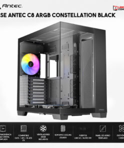 CASE ANTEC C8 ARGB CONSTELLATION BLACK S/FUENTE, USB 3.0