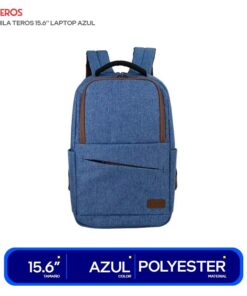 MOCHILA P/LAPTOP TEROS TE-9011 CARTUCHERA POLIÉSTER, 15.6IN, AZUL