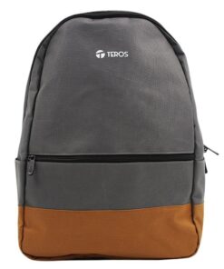 MOCHILA P/LAPTOP TEROS TE-ACS9020, POLIÉSTER,  GRIS/BROWN 15.6IN