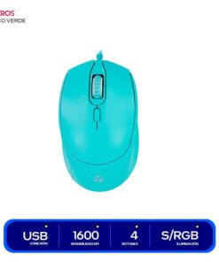 MOUSE TEROS TE-1227S 1600DPI C/CABLE GREEN