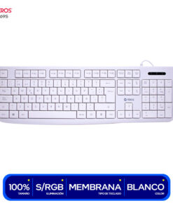 TECLADO TEROS TE-4069S USB, MULTIMEDIA,  WHITE