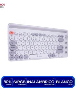 TECLADO TEROS TE-4070S INALAMBRICO DUAL RECARGABLE  WH