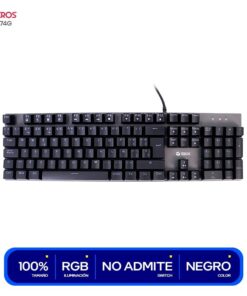 TECLADO MECANICO  TEROS TE-4074G GAMER  RGB  USB BLACK