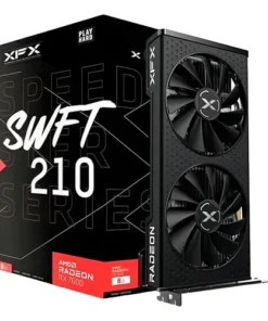 TARJETA DE VIDEO AMD RADEON RX 7600, SWFT 210, 2X FANS, 8GB, GDDR6, 128BIT, BLACK