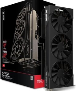 TARJETA DE VIDEO XFX PRO GAMING SWIFT AMD RADEON RX 9070 XT, GRAPHICS, CLASS, 3X FANS, 16GB, GDDR6, 256BIT, BLACK