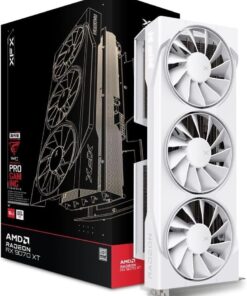 TARJETA DE VIDEO XFX PRO GAMING SWIFT AMD RADEON RX 9070 XT, 16GB GRAPHICS, SWIFT CLASS, 3X FANS, GDDR6, 256BIT, WHITE