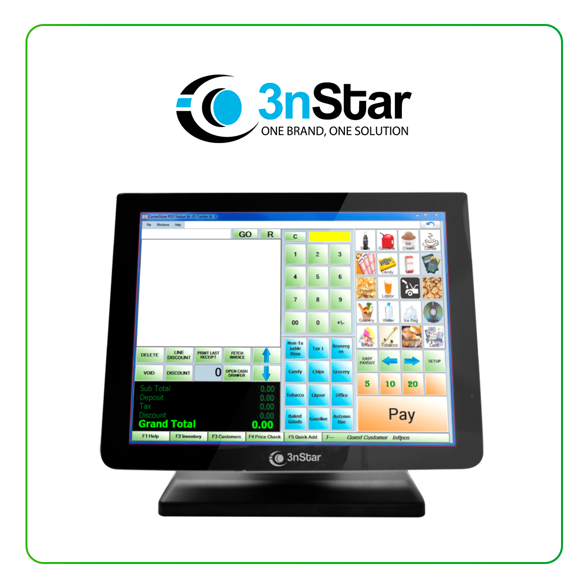 MONITOR TOUCH 3NSTAR SCREEN TCM010VH 15IN HD, VGA, HDMI, USB