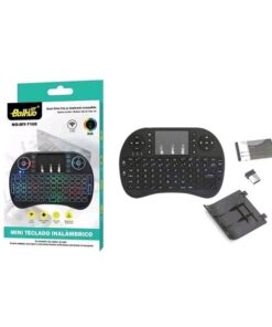 MINI TECLADO BAIHUO MY-7100 RGB INLAMBRICO 2.4HHZ  LED BLACK