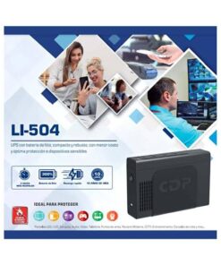 UPS CDP INTERACTIVO PORTATIL LI504I, 500VA/250W, 4 TOMAS, 1 PUERTO USB-A