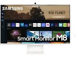 MONITOR SAMSUNG LS32DM801ULXPE,  32IN SMART M8 UHD (3840 X 2160) 4K VA, PIVOT, 4MS, 60HZ,  HDMI / DP.