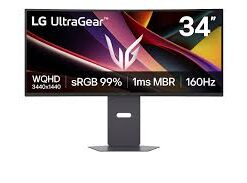 MONITOR LG ULTRAGEAR G6 34G600A-B 34IN CURVO VA WQHD 3440 X 1440, 160HZ,1MS, HDMI X2, DP,BK